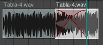 Editing out a portion of a field recording with a crossfade